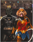 'Batdog & Wonder Doggette' Personalized 2 Pet Puzzle