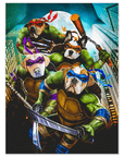 'Teenage Mutant Ninja Doggos' Personalized 4 Pet Poster