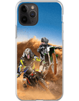 'The Motocross Riders' Personalized 2 Pet Phone Case