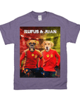 'Spain Doggos Soccer' Personalized 2 Pet T-Shirt