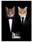 'The Catfathers' Personalized 2 Pet Poster