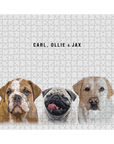 Personalized Modern 3 Pet Puzzle