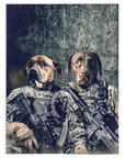 'The Army Veterans' Personalized 2 Pet Blankets