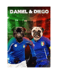 'Italy Doggos' Personalized 2 Pet Standing Canvas