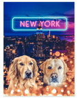 'Doggos of New York' Personalized 2 Pet Poster