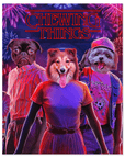 'Chewing Things' Personalized 3 Pet Poster