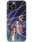'1980s Lazer Portrait' Personalized 2 Pet Phone Case