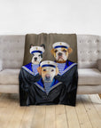 'The Sailors' Personalized 3 Pet Blanket