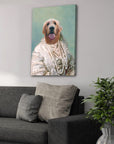 The Pearled Dame: Personalized Pet Canvas
