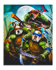 'Teenage Mutant Ninja Doggos' Personalized 3 Pet Standing Canvas