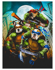 'Teenage Mutant Ninja Doggos' Personalized 3 Pet Poster