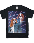 1980s Lazer Portrait Personalized T-Shirt for Pets and Humans Custom Portrait Tee