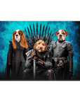 'Game of Bones' Personalized 3 Pet Standing Canvas
