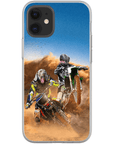 'The Motocross Riders' Personalized 2 Pet Phone Case