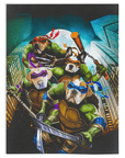 'Teenage Mutant Ninja Doggos' Personalized 4 Pet Blanket