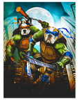 'Teenage Mutant Ninja Doggos' Personalized 2 Pet Poster