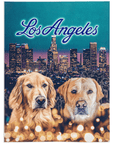 'Doggos of Los Angeles' Personalized 2 Pet Blanket