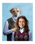 'Step Doggo & Human (Female)' Personalized Standing Canvas