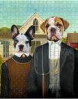 'American Pawthic' Personalized 2 Pet Puzzle