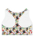 Custom Sports Bra (Fruity White: 1-4 Pets)