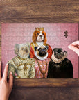 'The Royal Ladies' Personalized 4 Pet Puzzle