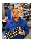 'The Mechanic' Personalized Pet Standing Canvas