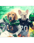 'New York Jet-Doggos' Personalized 2 Pet Poster