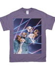 1980s Lazer Portrait Personalized T-Shirt for Pets and Humans Custom Portrait Tee