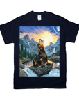 'The Retro Wolf' Personalized Pet T-Shirt