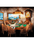 'The Poker Players' Personalized 2 Pet Standing Canvas