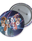 1980s Lazer Portrait ( 1 - 4 Pets) Custom Pin
