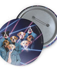 1980s Lazer Portrait ( 1 - 4 Pets) Custom Pin
