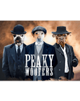 'Peaky Woofers' Personalized 3 Pet Canvas