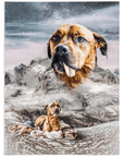 'Majestic Snowy Mountain' Personalized Pet Blanket