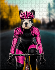 'The Female Cyclist' Personalized Pet Puzzle