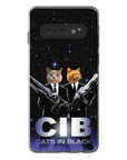 'Cats in Black' Personalized 2 Pet Phone Case