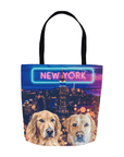 'Doggos of New York' Personalized 2 Pet Tote Bag