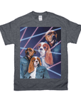 1980s Lazer Portrait Personalized T-Shirt for Pets and Humans Custom Portrait Tee