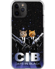 'Cats in Black' Personalized 2 Pet Phone Case