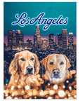 'Doggos of Los Angeles' Personalized 2 Pet Poster