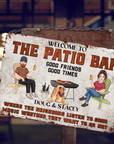 Welcome to Patio Grilling Backyard Sign