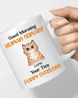 Live Customization Human Servant Dog/Cat Mug (Up to 4 Pets!)