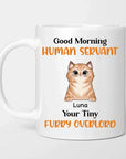 Live Customization Human Servant Dog/Cat Mug (Up to 4 Pets!)