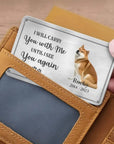 Live Customization Pet Memorial Aluminum Wallet Card