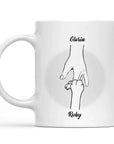 Hand in Hand Personalized Parent Mug (Pets/Kids)