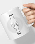 Hand in Hand Personalized Parent Mug (Pets/Kids)