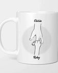 Hand in Hand Personalized Parent Mug (Pets/Kids)