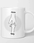 Hand in Hand Personalized Parent Mug (Pets/Kids)