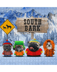 'South Bark' Personalized 4 Pet Puzzle