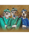 'The Golfers' Personalized 3 Pet Blanket